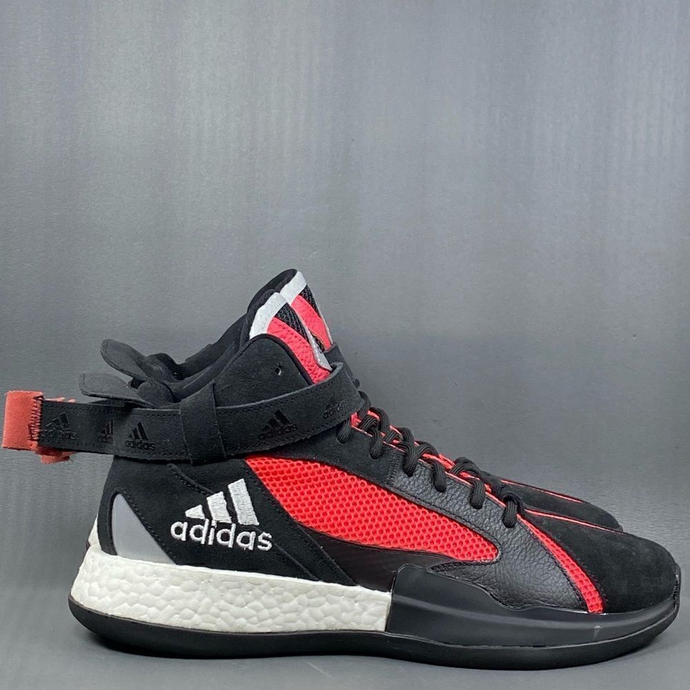 Adidas Posterize'black Shock Red' Athletic Sneaker Shoes Mens Size 10